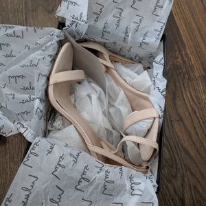 BNIB Lulu's Sila Nuda Ankle Strap Heels Size 8
